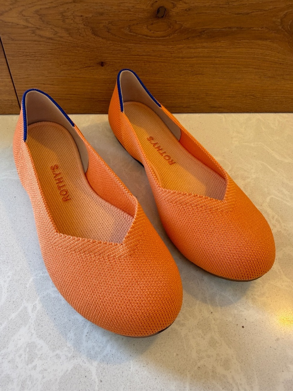 Rothy Tangerine Flats